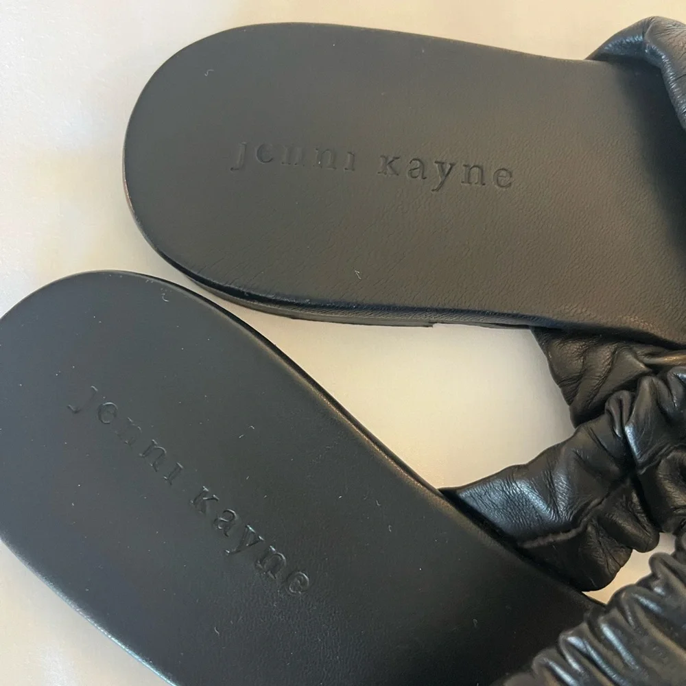 Jenni Kayne Dune leather ruched 2 strap sandals EU39 US9